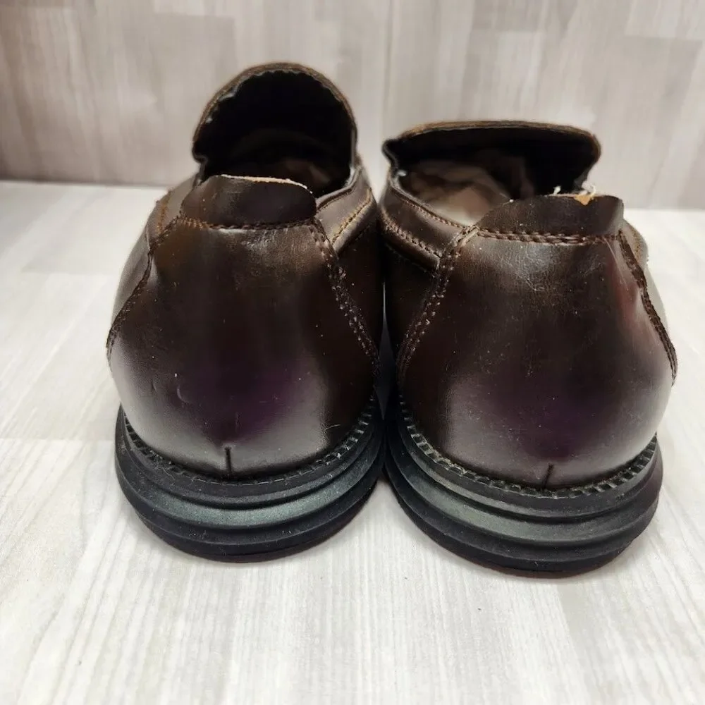 Deer Stag Andrew Mens Casual Loafers Dress Shoes Brown Size 9.5 Leather